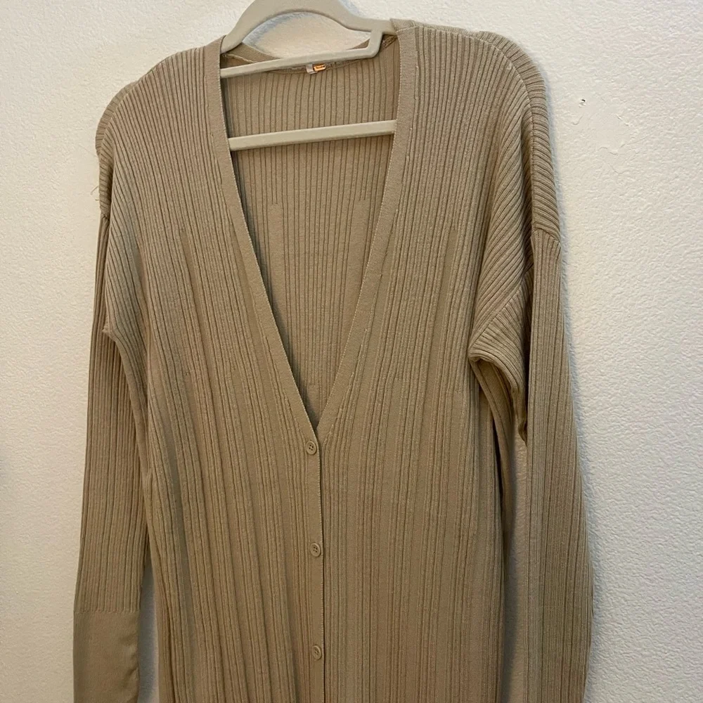 NWT Free People Women’s Skylight Cardi in Morning Oat Sz Medium/Small  *77 - Picture 4 of 7
